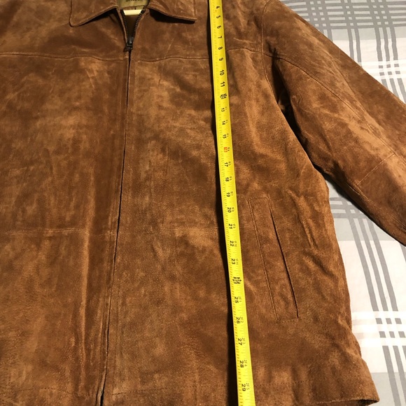 SOLD!! Boston Harbour Outdoorwear L suede camel colored zip coat! pockets lined - Picture 8 of 13